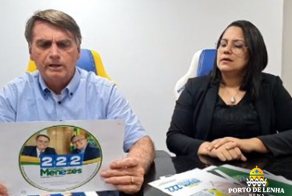 Bolsonaro entra na campanha de coronel Menezes e pede para votar 222, senador do Amazonas*