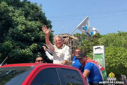 Pauderney  recebido com festa em Parintins e refora campanha na terra da magia