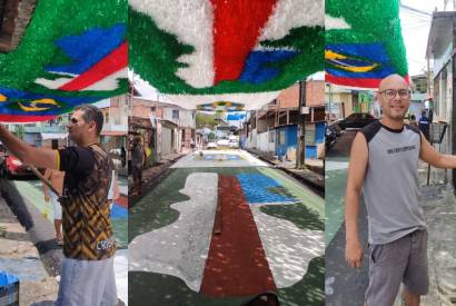 Rua Santa Isabel, a Rua da Copa, ganha as cores da torcida brasileira