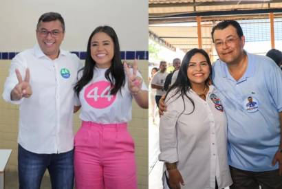 Wilson Lima e Eduardo Braga, que disputam o segundo turno no Amazonas, votaram na manh deste domingo