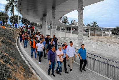 Visita tcnica  realizada na Ponta Negra para o incio de preparativos do Rveillon 2022