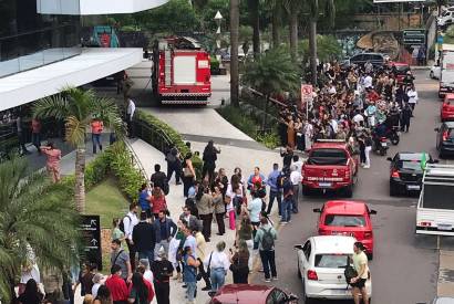 Princpio de incndio em restaurante faz edifcio Cristal Tower ser evacuado