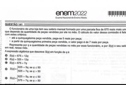 Enem 2022: questo de matemtica  cancelada aps erro de digitao