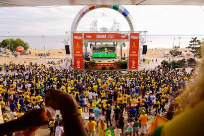 Brahma Fest rene mais de 8 mil torcedores da Seleo Brasileira no anfiteatro da Ponta Negra