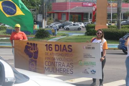 Sejusc inicia campanha 16 Dias de Ativismo pelo Fim da Violncia contra as Mulheres com blitz de conscientizao