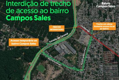 Anel Sul: rua de acesso ao bairro Campos Sales ser interditada nesta tera-feira para obra de duplicao