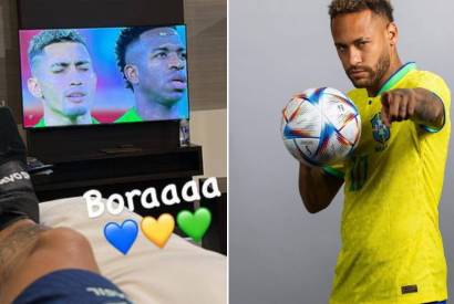 Em tratamento, Neymar posta stories acompanhando jogo da seleo  