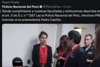 Pedro Castillo  detido no Peru aps tentativa frustrada de golpe