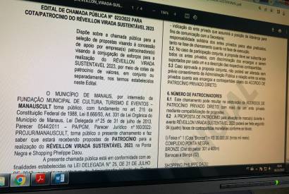  Prefeitura abre edital para cota/patrocnio do Rveillon Sustentvel 