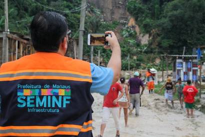 Fora-tarefa da Prefeitura de Manaus interdita mais de 130 residncias em risco