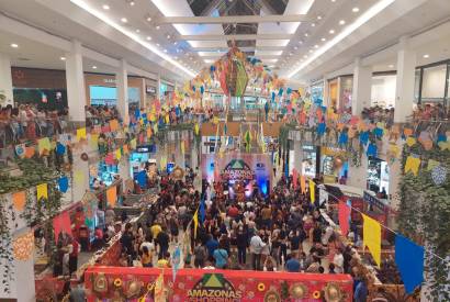 Amazonas Shopping realiza arraial com comidas tpicas, quadrilhas, shows de forr e boi bumb