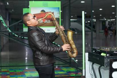 Aeroporto de Manaus sedia exposio imersiva do Amazonas Green Jazz Festival