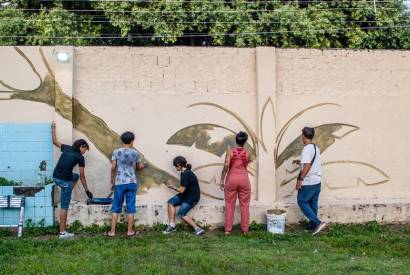 Raiz Campos leva 'Arte Urbana na Escola' para alunos de escola pblica de Manaus