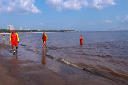 Aps anlise, Servio Geolgico do Brasil recomenda fechamento de praia em Manaus para proteger banhistas