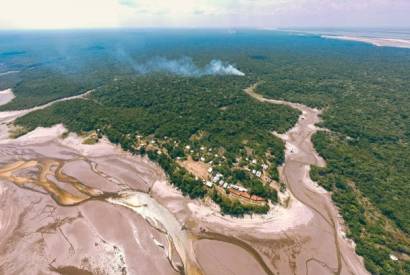 Estiagem afeta turismo; foto antes e depois impressiona