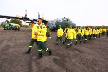 Governo do Amazonas recebe mais 94 brigadistas do Ibama para apoiar no combate s queimadas