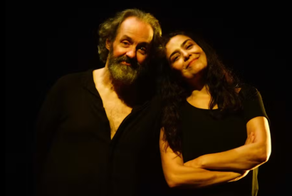 Atores Letcia Sabatella e Daniel Dantas encenam espetculo no Teatro Amazonas